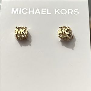NWT MICHAEL KORS MK SIGNATURE CUBIC ZIRCONIA EARRINGS